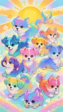 虹色子犬