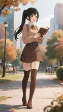 文学少女とミニスカート — Miniskirt Art AI art on SUPPART