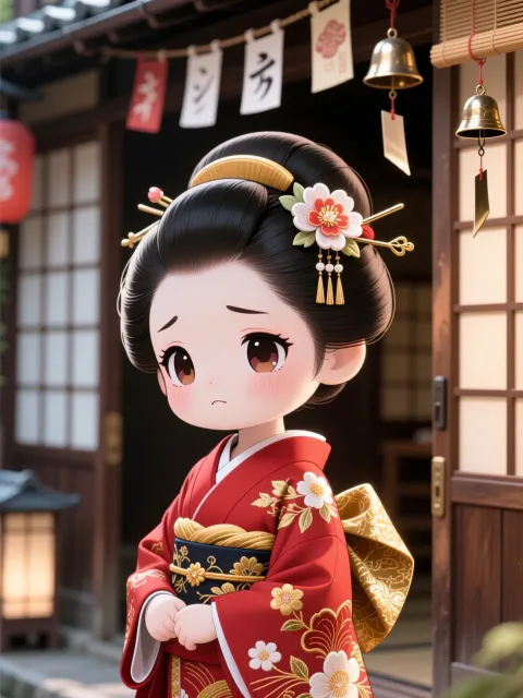 Chibi、Chibi-style、Maiko - 祇園祭の舞妓