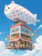 買い物は終えたョ。降ろしてくれ〜。
