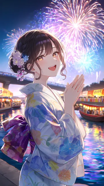 P 川面に満面を浮かべて