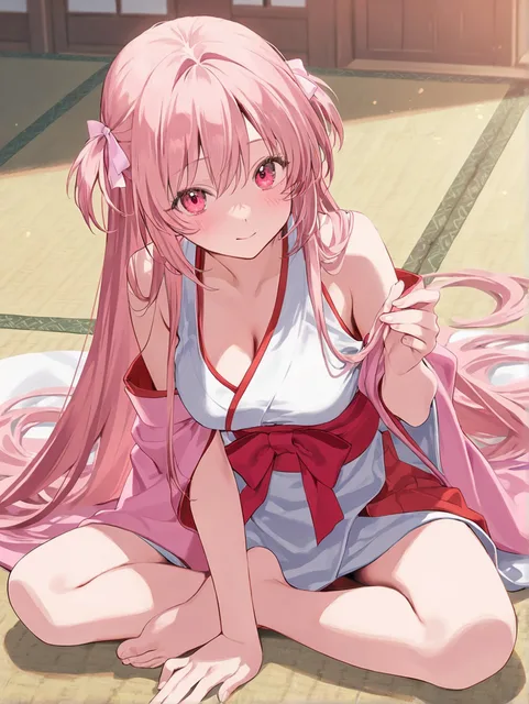 和風の巫女服の女の子