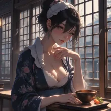 仲居の着物·膳を運ぶ手 の投稿作品