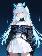 黒ジャケに隠れたニット