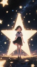 星型の宇宙船で来た星の少女 — 東雲クウガさんのAIイラスト