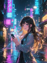 夜の街で待ち合わせ·チャレンジ の投稿作品