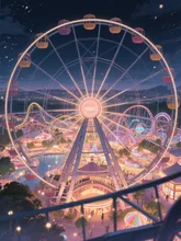 遊園地 — 観覧車イラストのAIイラスト|SUPPART