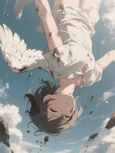 翼をもがれて堕ちてく天使。