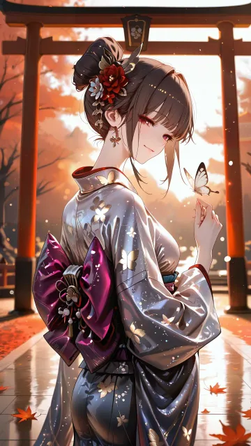 秋の晴れ着