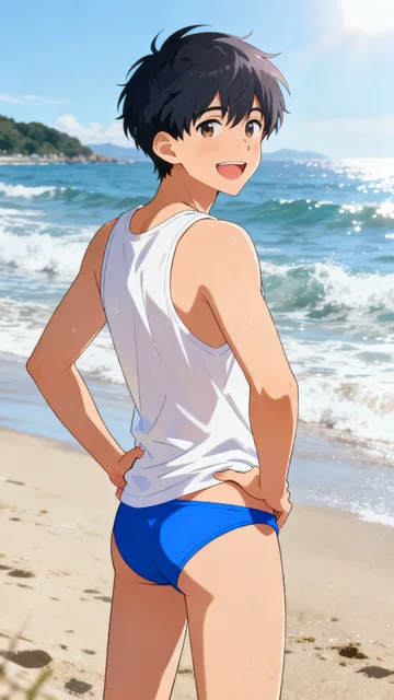 ブーメラン水着の美少年2