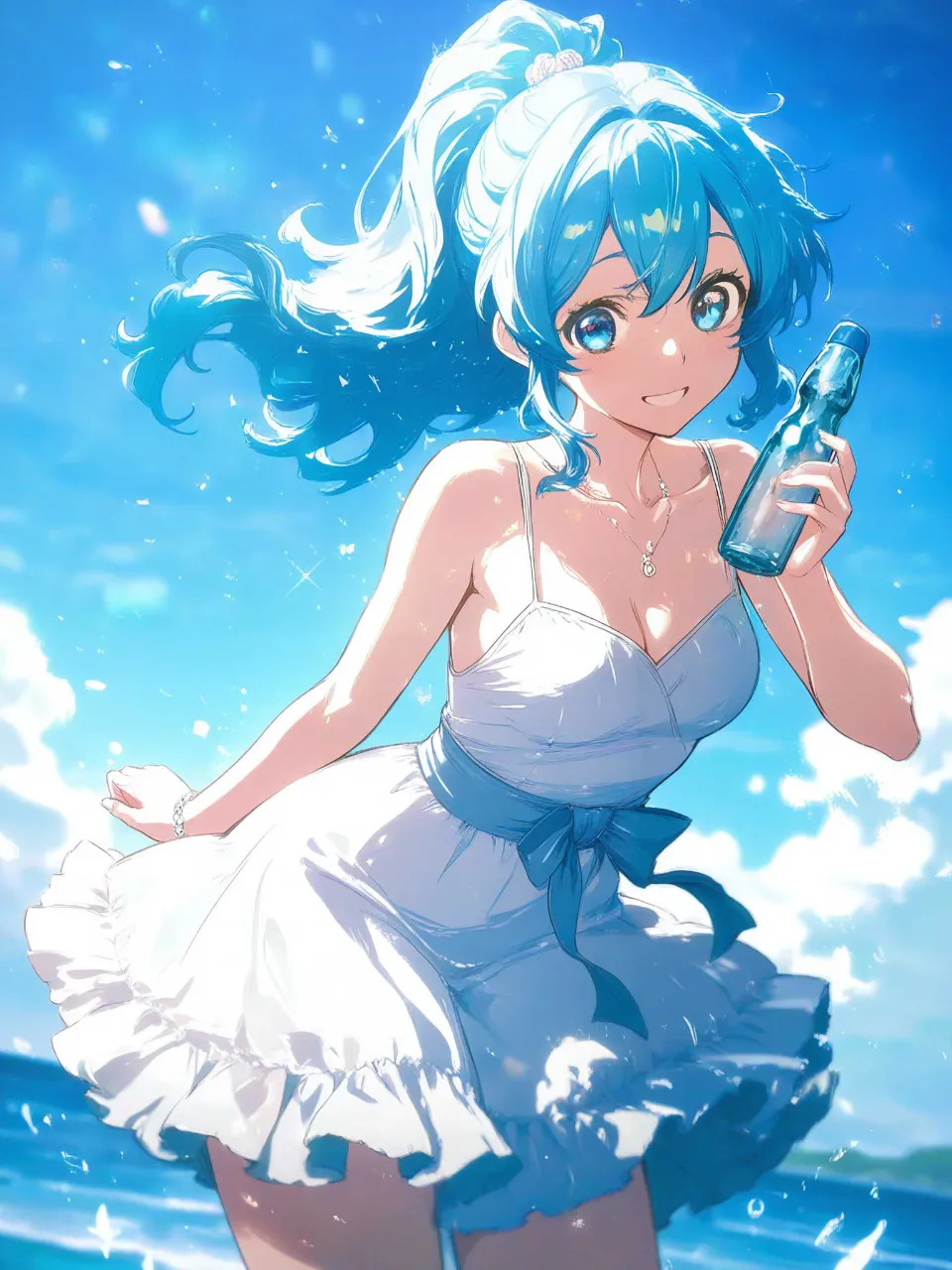 ラムネ色の海 — rairaさんのAIイラスト