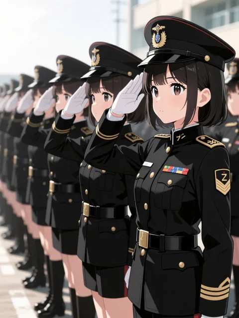 整列!敬礼!