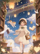空飛ぶ図書館、稚奈。