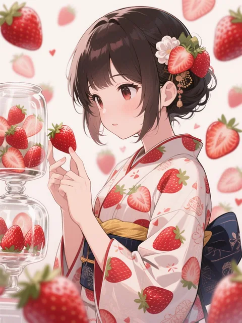 高精度アニメ - いちご狩り🍓 / マロン