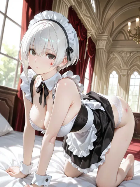 メイド服を着た色っぽい成年女性 - メイド総選挙