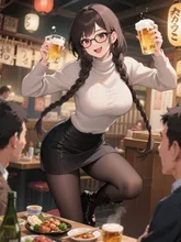 「穂蔵　灯子(ほのぐら　とうこ)」知らない常連さんと意気投合する。