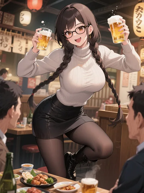 「穂蔵 灯子(ほのぐら とうこ)」知らない常連さんと意気投合する。