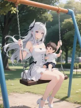 一緒にブランコ
