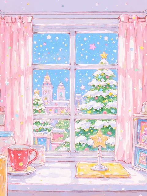 今朝、雪が降っていたんだ