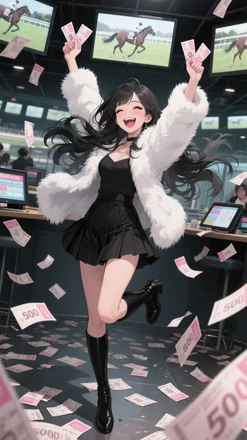 きゃー万馬券当たったーー