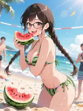 「穂蔵　灯子(ほのぐら　とうこ)」のスイカ割り大会