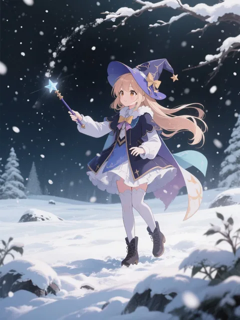 An anime magic girl using her…