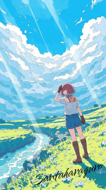 爽やかなイラスト - 画像生成チャレンジ / はらぐろサンタ