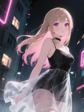 夜の輪郭、陽子。