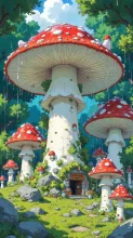 キノコの森·ふしぎな森のキノコ の投稿作品