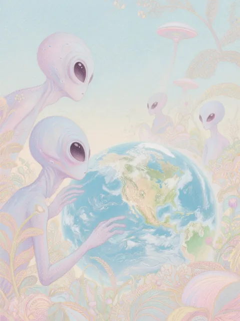 地球を観察する宇宙人