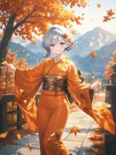 秋の化身·紅葉をまとって の投稿作品
