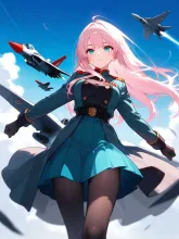 後ろの飛行機の塗装がサンダーバーズすぎる — 飛行機ニキさんのAIイラスト