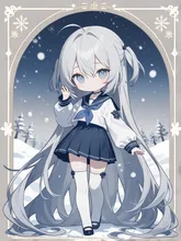 ちびキャラの白髪