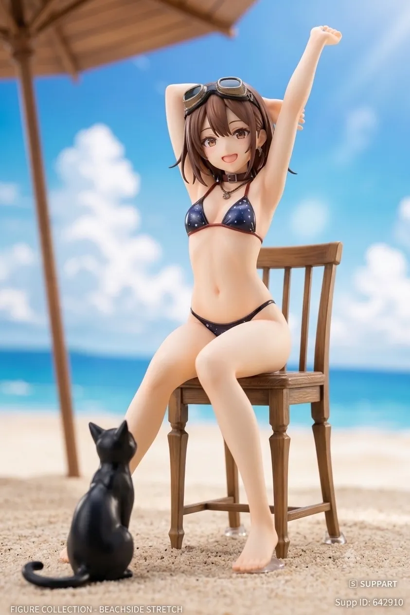 ビキニで海の監視員のバイト…パンク娘と黒ニャンコ…フィギュア…茶