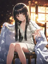 ひざ掛けの下·読書の秋、窓辺で の投稿作品