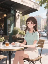 テラス席でシエスタ🫖