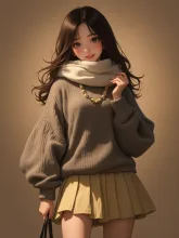 マフラー vs 素首·巻くか、巻かないか の投稿作品