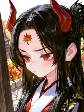 赤い角の鬼姫もみじ