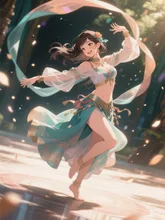 舞うように踊る。
