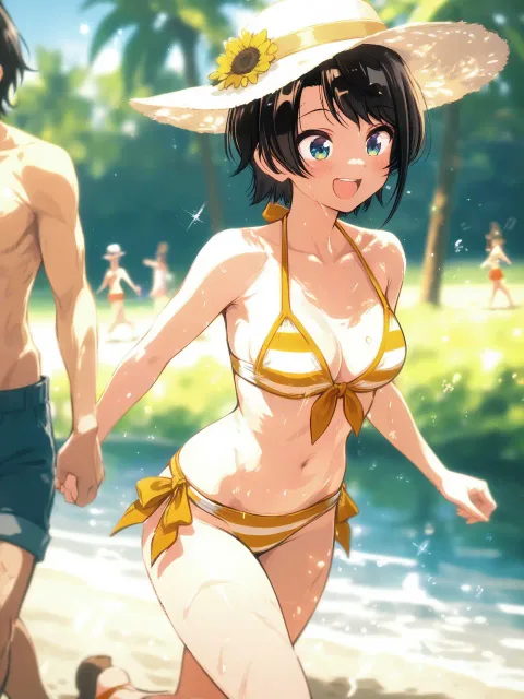 砂浜デート