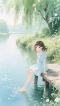 川辺のひととき·今宵チャレンジ の投稿作品