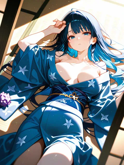 藍色浴衣