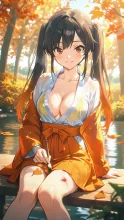 公園で