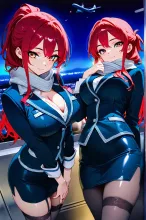 大空のスチュワーデス·タイト制服のCA の投稿作品