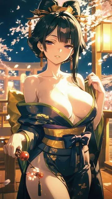 伊達兵庫髷、信じられない程美人な花魁、豪華な着物