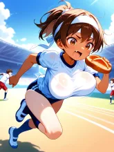 運動会‼️～知恵、パン食い競走～
