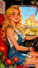 Truck Girl at Sunset
