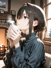 ホットココア·両手で包むマグ の投稿作品