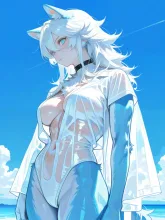 蒼々たる海辺に