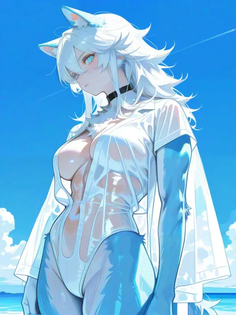 蒼々たる海辺に